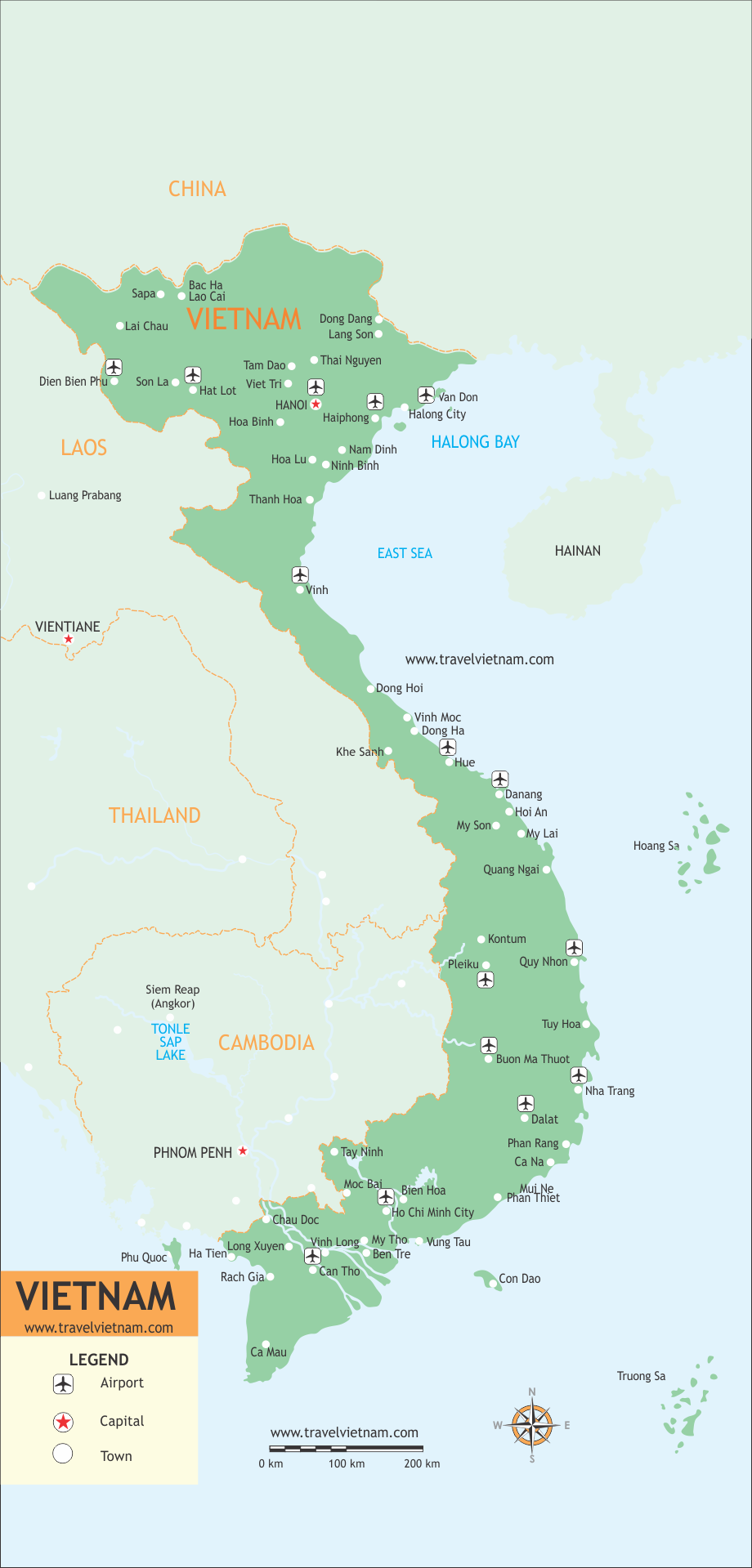 Vietnam Travel Maps by TravelVietnam.Com