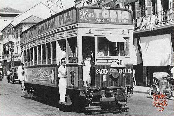 Tram in the Old Saigon