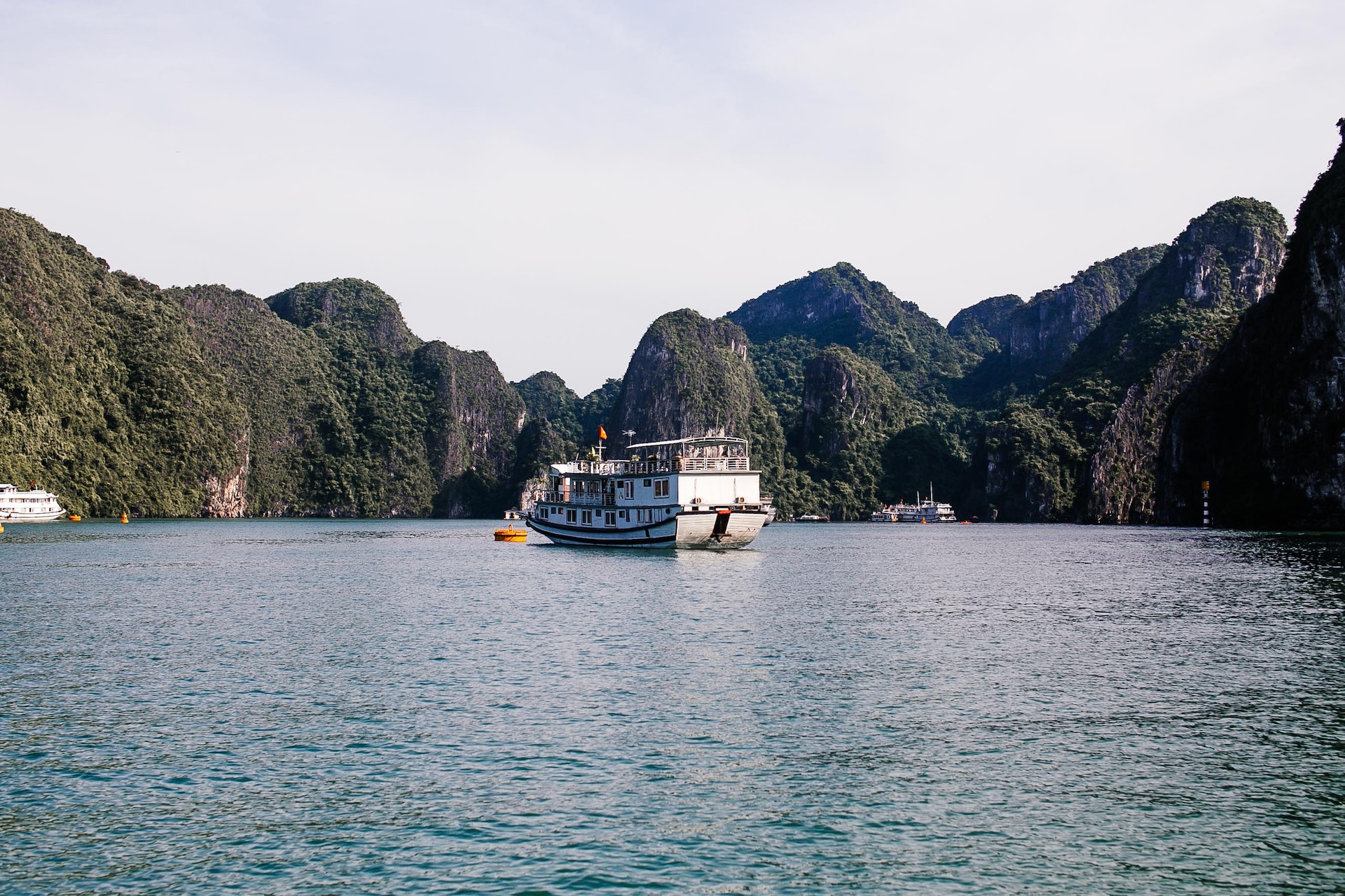 Halong Bay in Vietnam, a popular destination for tourists visiting with Vietnam tour packages from Singapore.