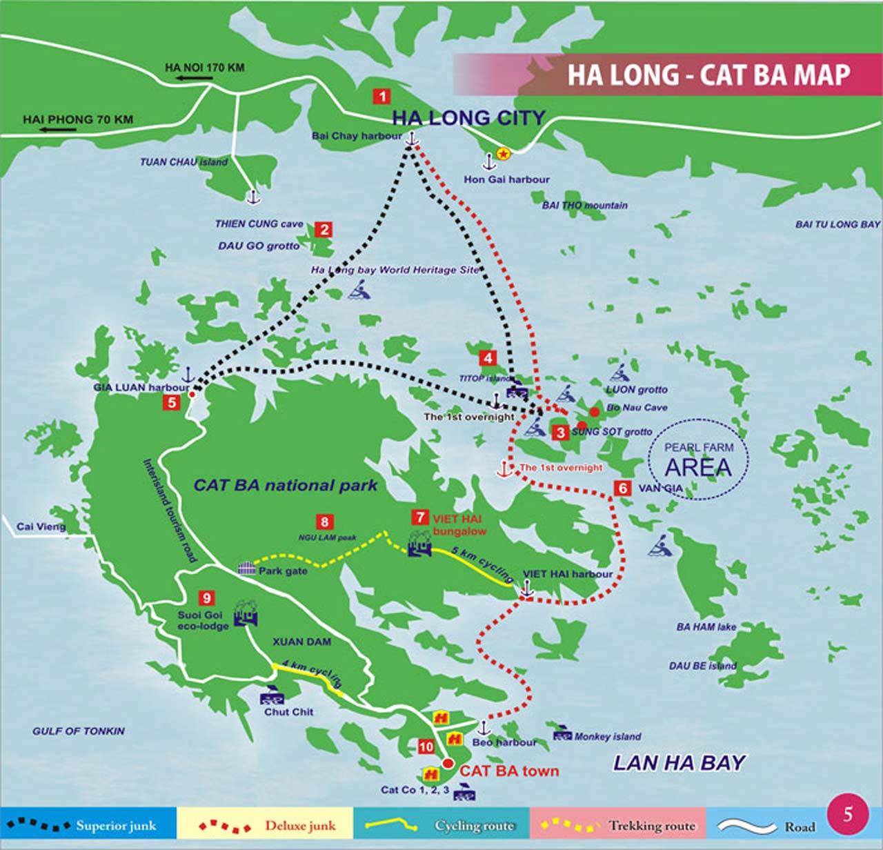 Map of Cat Ba Island