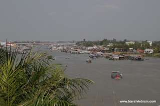 Floating village in Chau Doc