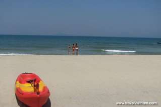 Foreign tourists on the beach