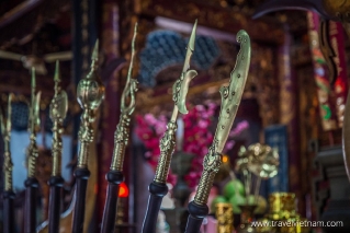 Halberds at Quan Thanh Temple