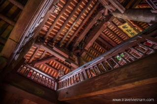 The stairs lead to the second floor of Thai Hoc area