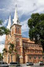 A near view of Ho Chi Minh City's Notre Dame Cathedral