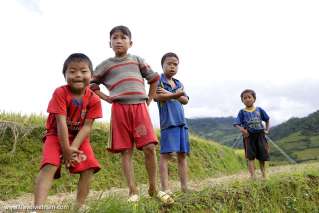 Little boys in Mu Cang Chai