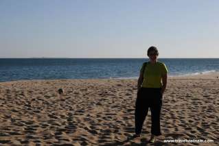 A tourist on Mui Ne beach