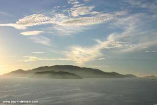 Nha Trang beach in the sunrise