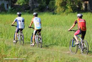 Cycling along countryside roads