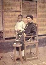 Village chief smoking a water pipe 1916