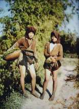 Two women after picking up morning glory. Hang Trong street.