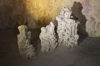 Small stalagmites in Paradise Cave