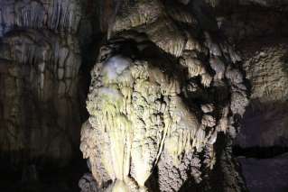 Stalactites inside Paradise Cave