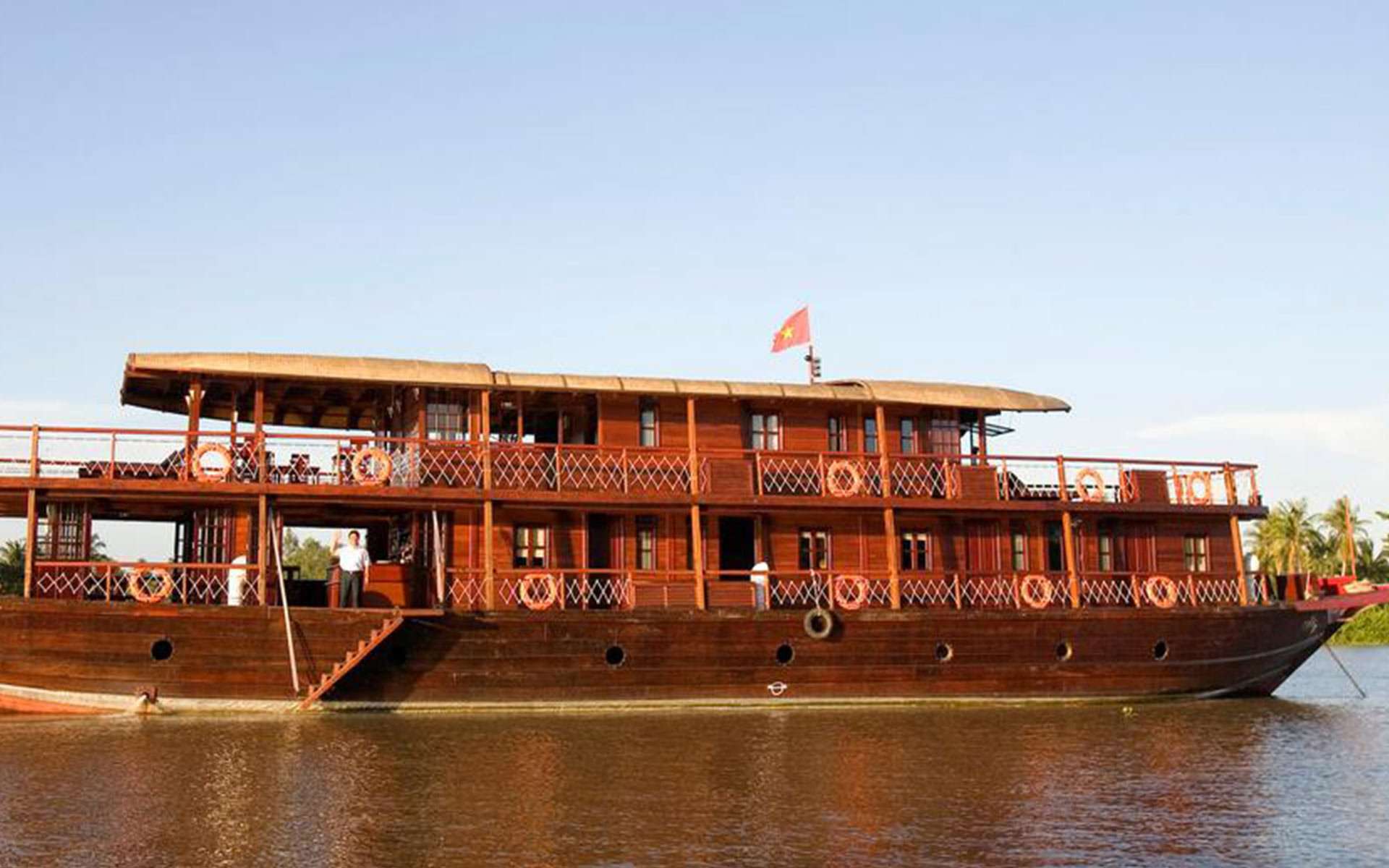 Bassac cruises on the Mekong Delta