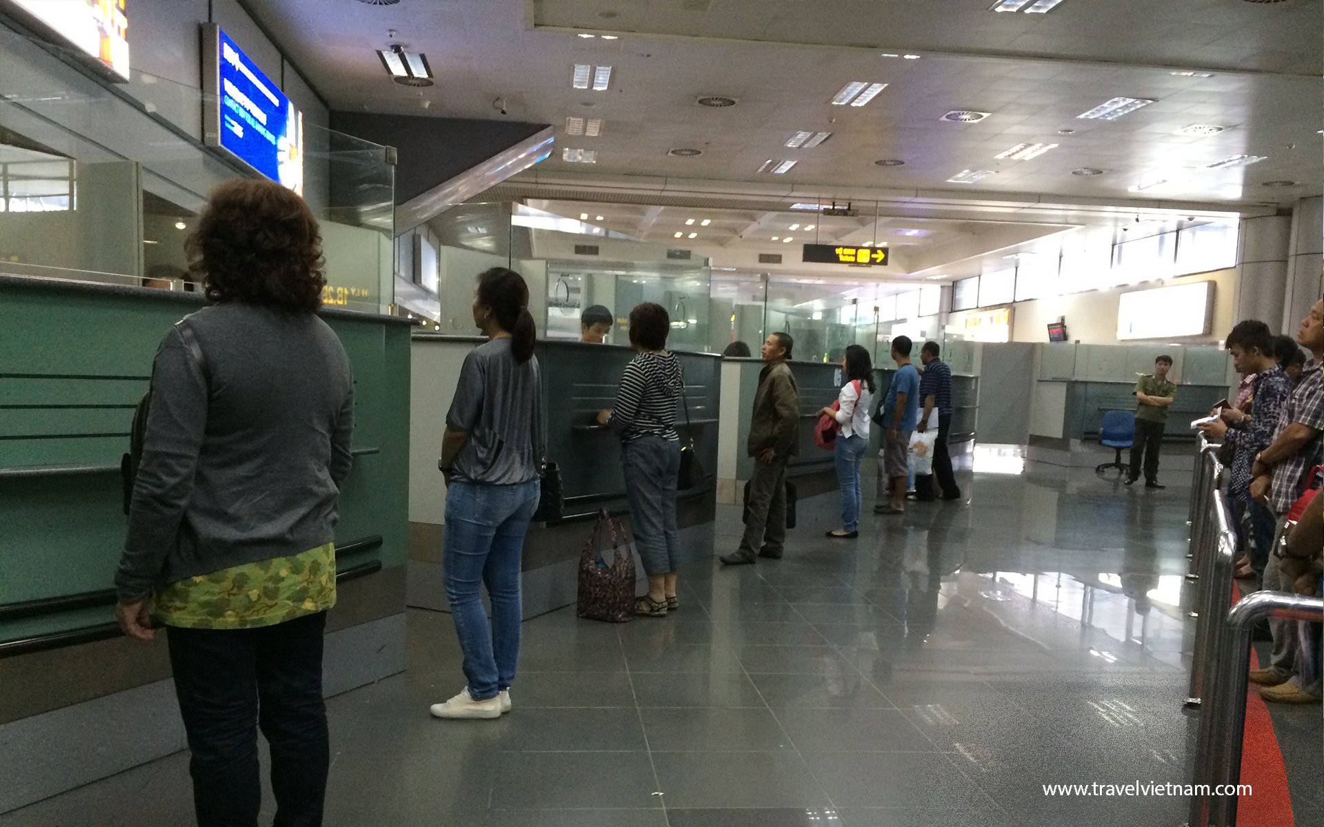 Immigration Counter at Noi Bai airport