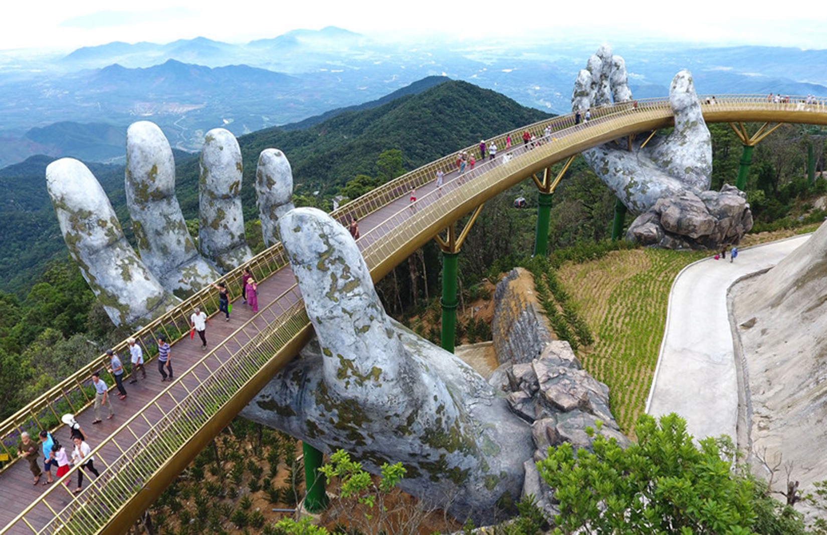 The Golden Bridge Da Nang is a spectacular sight that will make your Vietnam honeymoon unforgettable