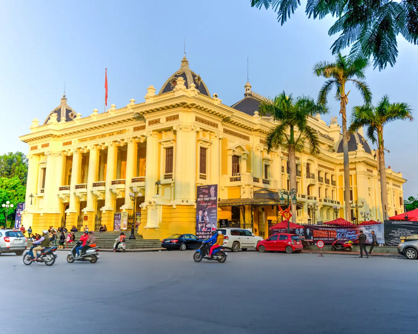 Hanoi Opera House stands as a cultural gem, blending French colonial elegance with Vietnamese heritage.