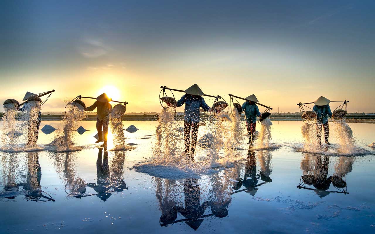 salt field in Ca Na, Ninh Thuan