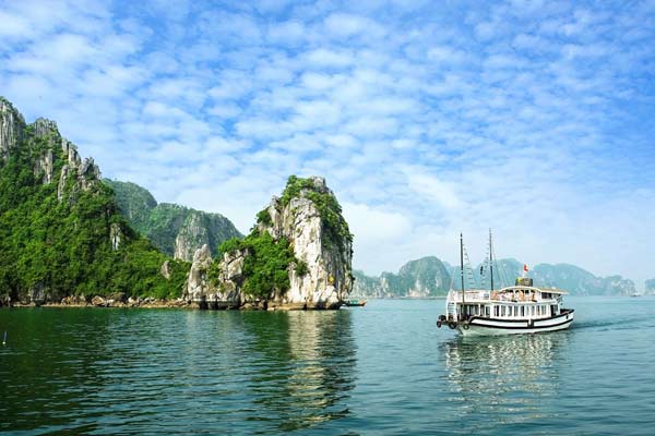 Ha Long Bay, Vietnam - Limestone formations in emerald waters.