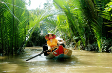 A boat ride through the Mekong Delta, Vietnam